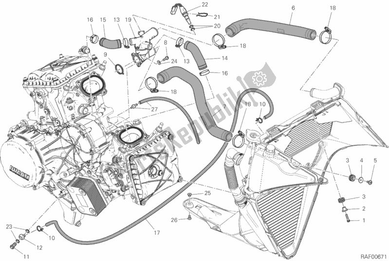 Wszystkie części do System Ch? Odzenia Ducati Superbike 959 Panigale ABS Thailand 2019